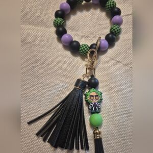 Beetlejuice Silicone Bead Wristlet